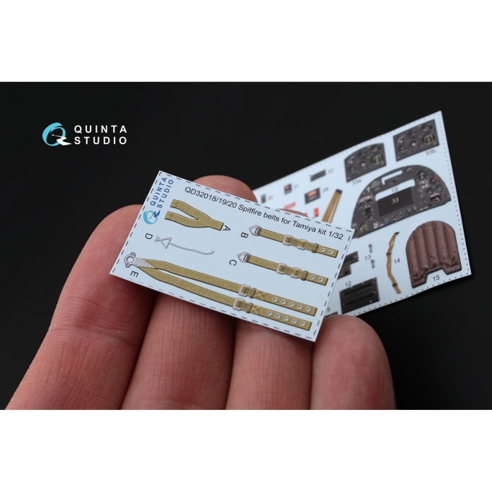 QD32019 1/32 3D Декаль интерьера кабины Spitfire Mk.VIII (для модели Tamiya) Quinta Studio