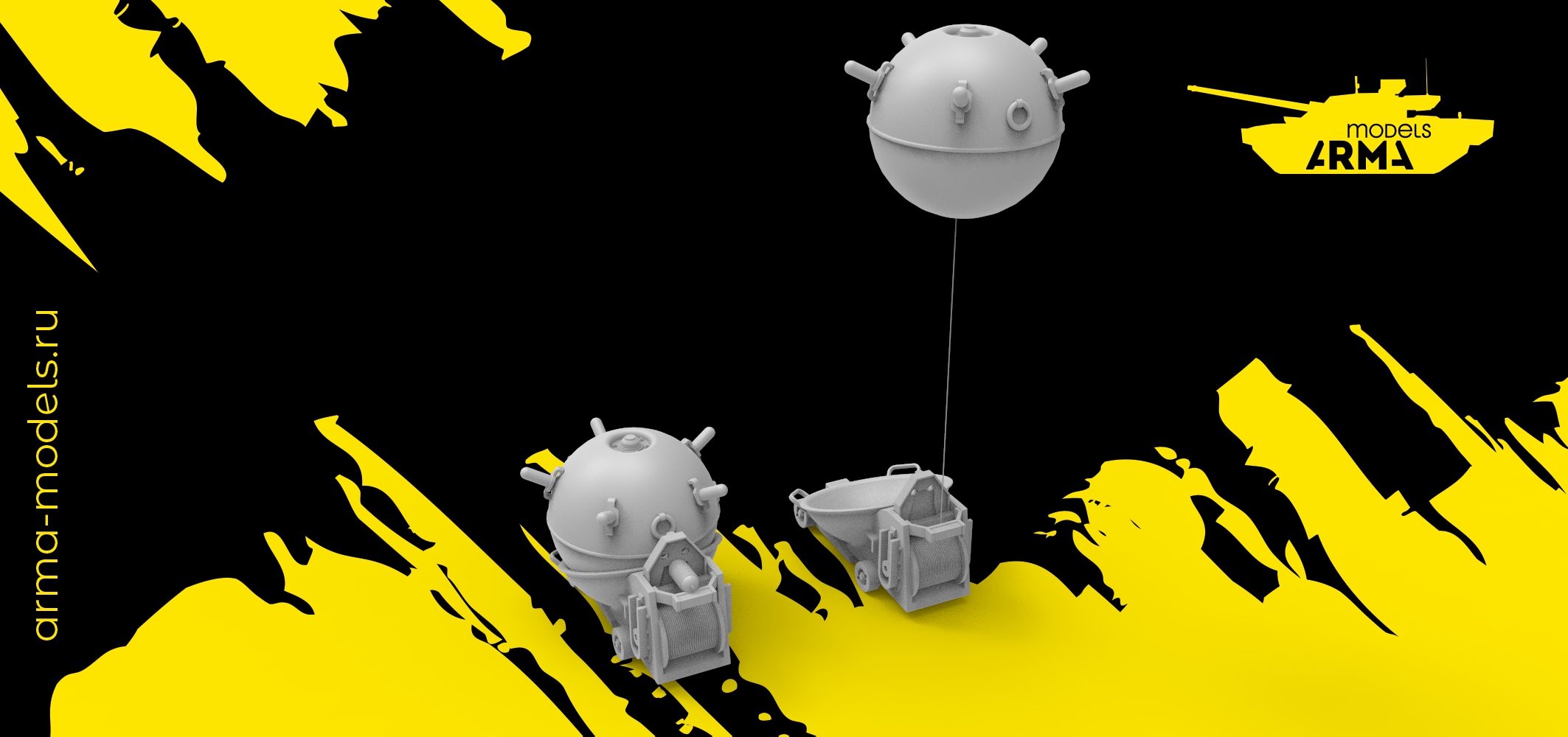 AM14436 Мина морская советская 1/144 (2 шт. в наборе)