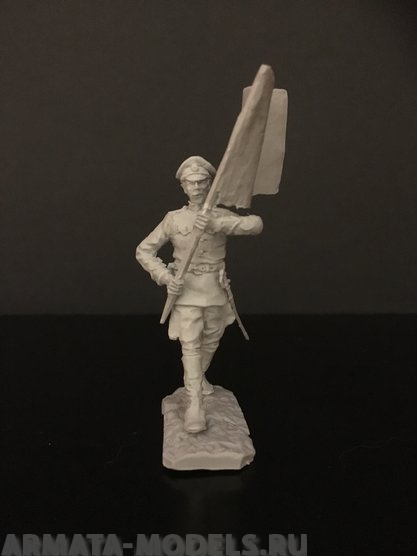 5102ТБ Офицер-знаменосец  дивизии Каппеля идущий в атаку Три Богатыря