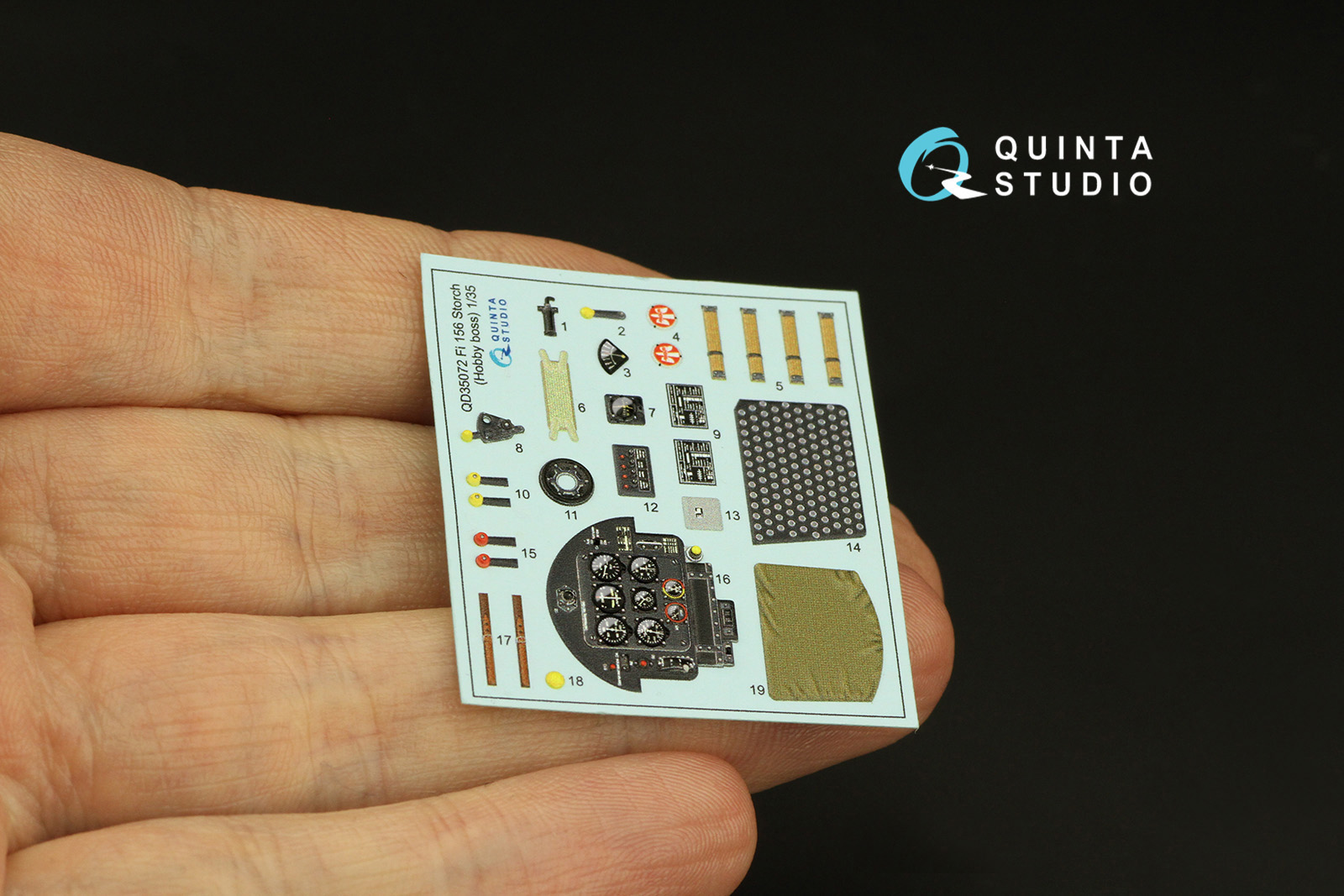 QD35072 3D Декаль интерьера кабины Fi 156C (Hobby Boss (ex-Tristar))