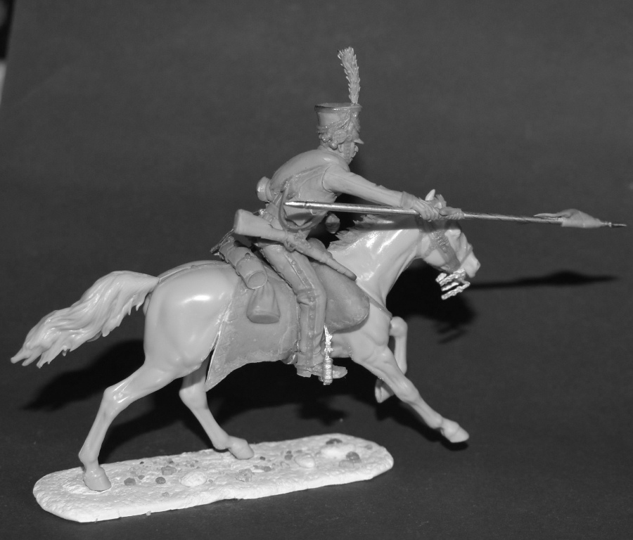 CHM-54347. Саксонский шеволежер, 1810-13 гг. 54 мм. Материал - смола. Chronos Miniatures