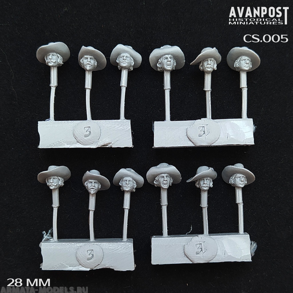 CS.005АП Головы пехоты Тридцатилетней войны, набор 01