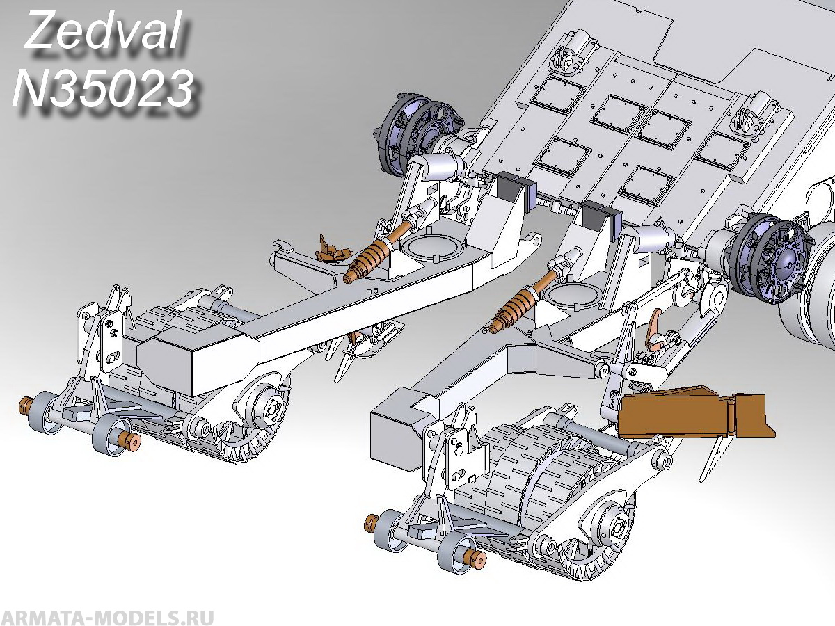 N35023 Катковый трал КМТ-7 (поздний вариант) с ножевой секцией