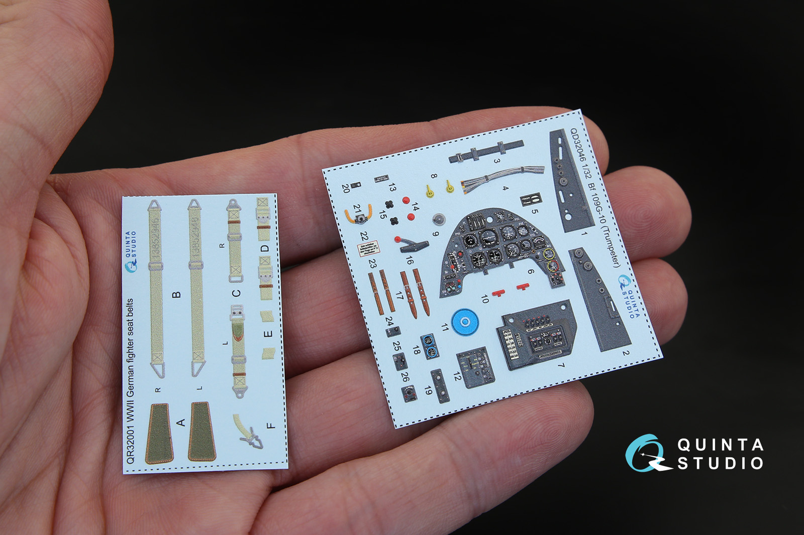 QD32046 1/32 3D Декаль интерьера кабины Bf 109G-10 (для модели Trumpeter)