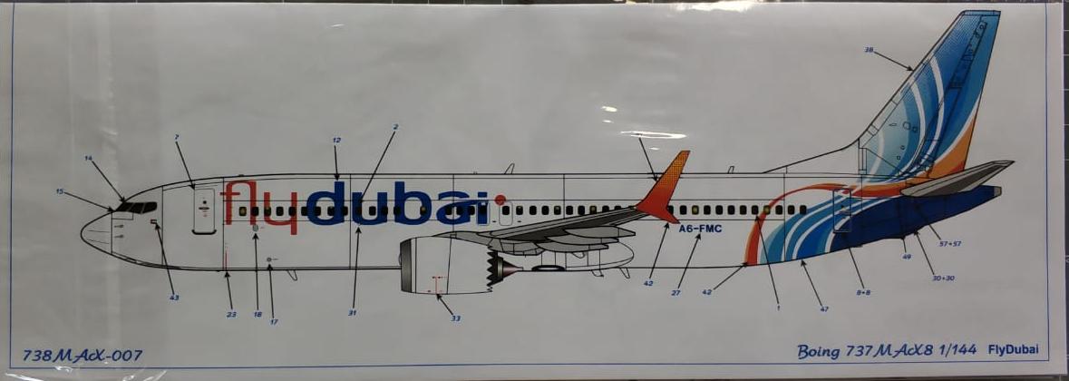 738MAX-007 Boeing 737-8 MAX Fly Dubai