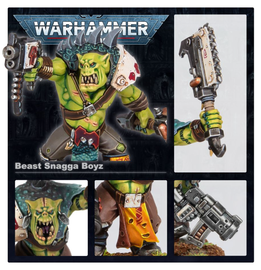 50-51 Набор Орки. Парни Зверских Пырял (Orks Beast Snagga Boyz)