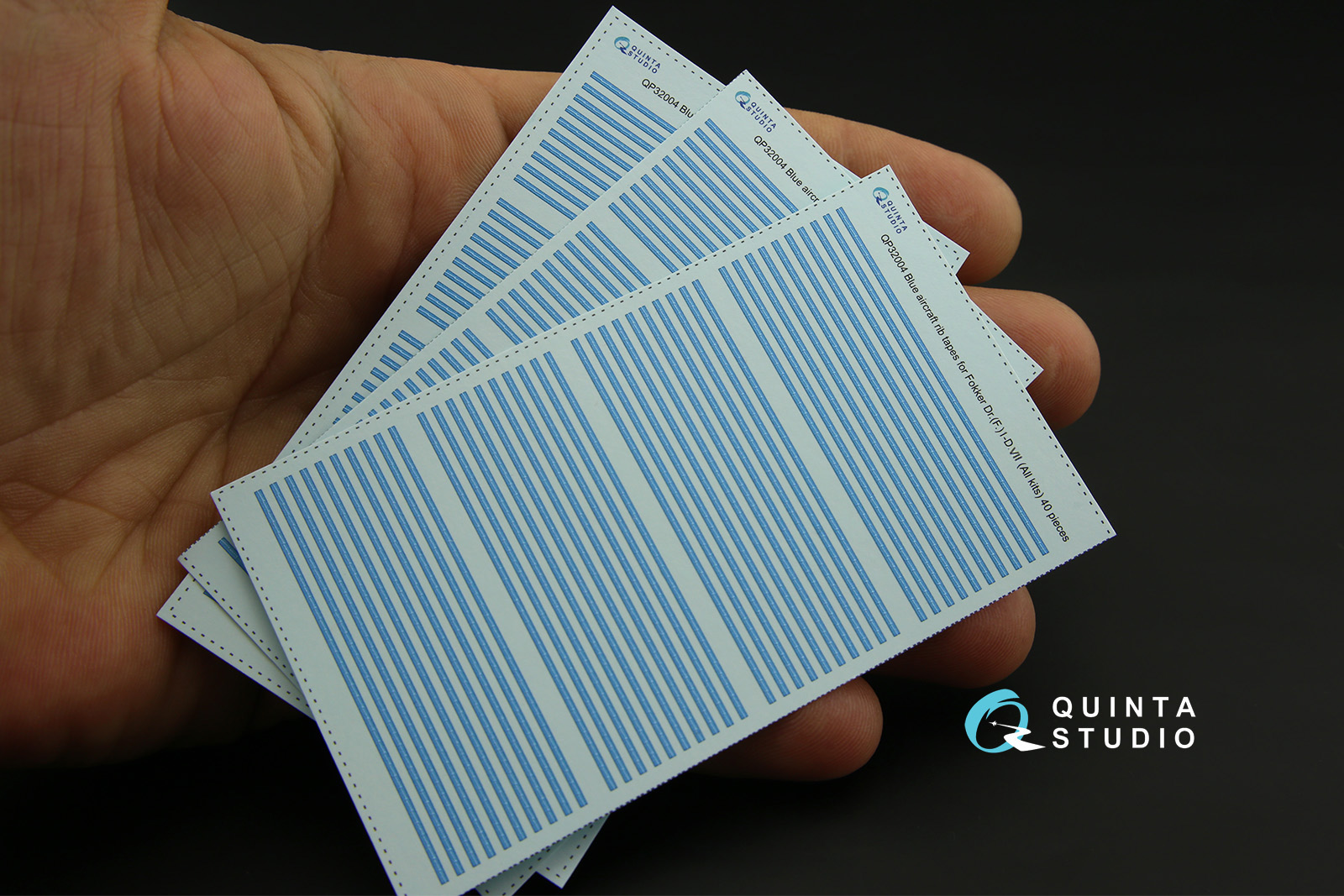 QP32004 Голубые киперные ленты для Fokker Dr. (F.)I-D.VII (для любых моделей)