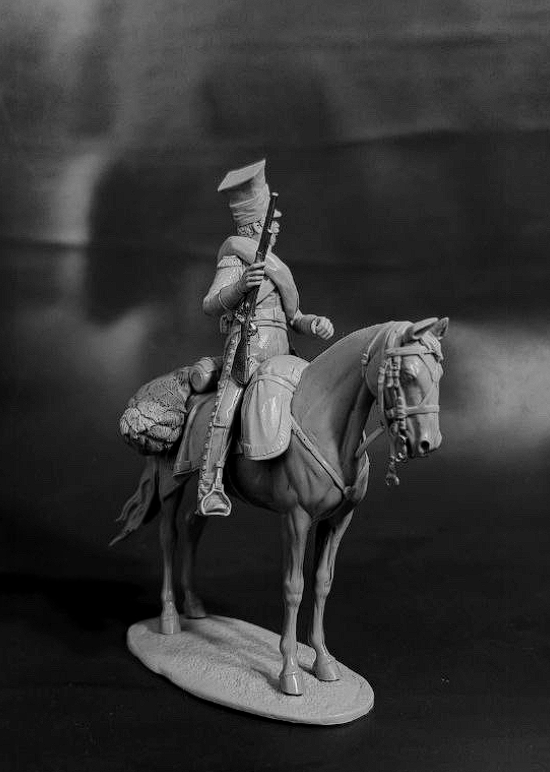 CHM-54387. Шеволежер-лансер Княжества Берг в Испании, 1808-09 гг. 54 мм. Материал - смола. Chronos Miniatures