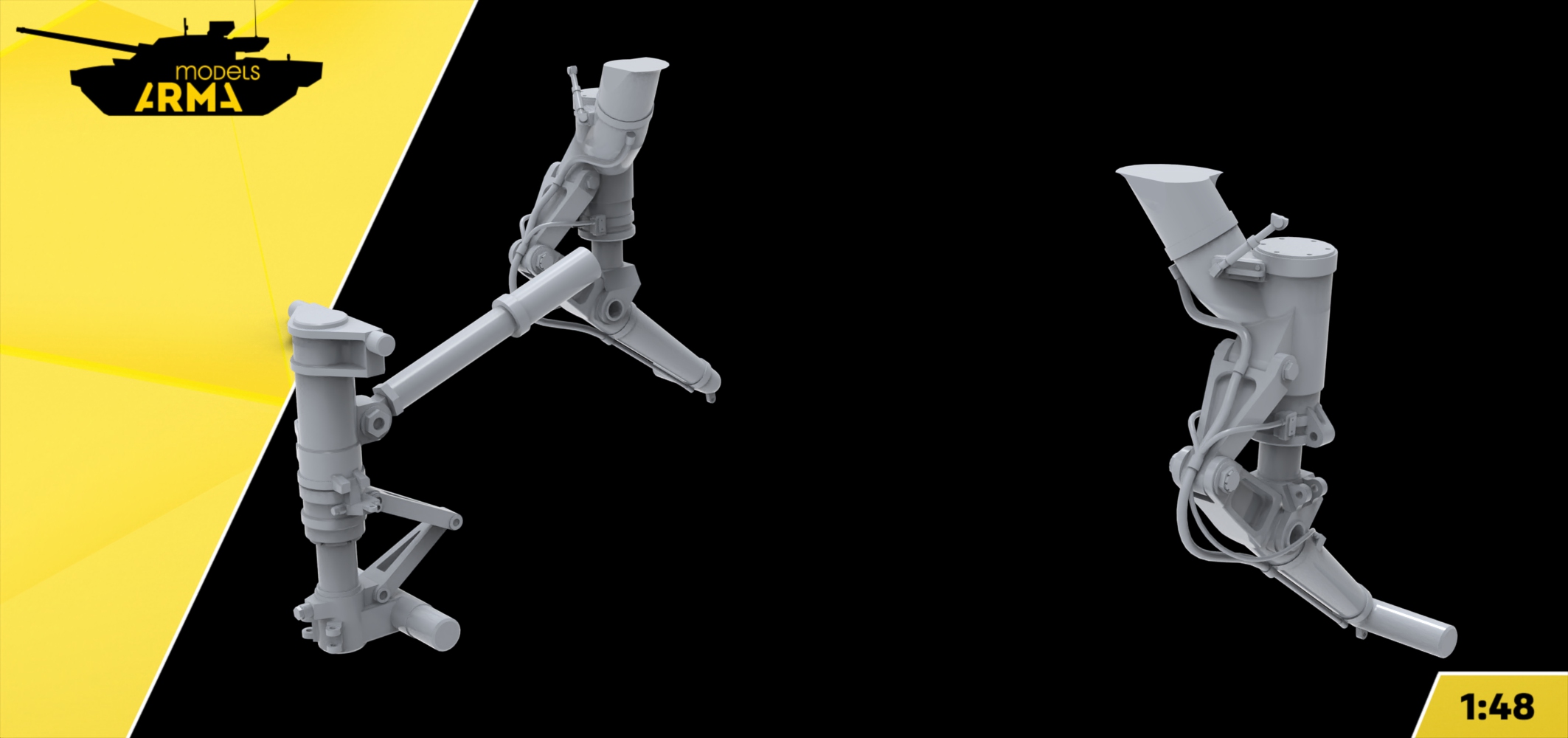 AM48271 Миниатюра Высокодетализированные стойки с гидравликой