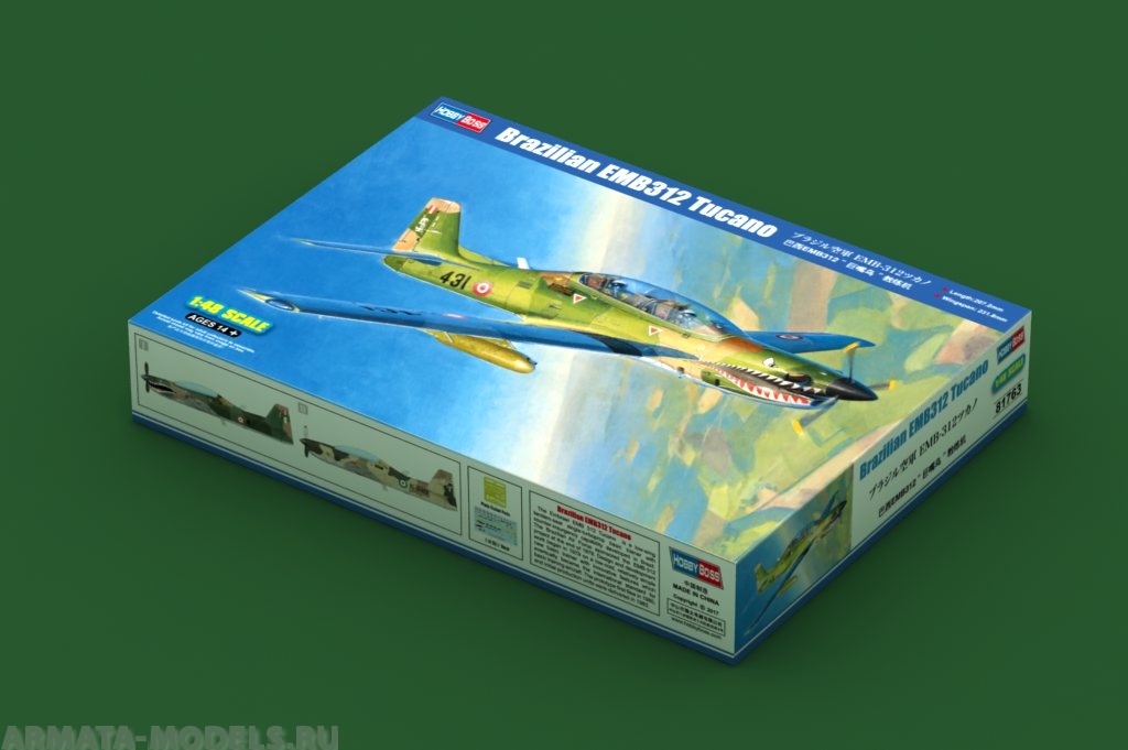81763  Самолет Brazilian EMB312 Tucano (Hobby Boss) 1/48 Hobby Boss