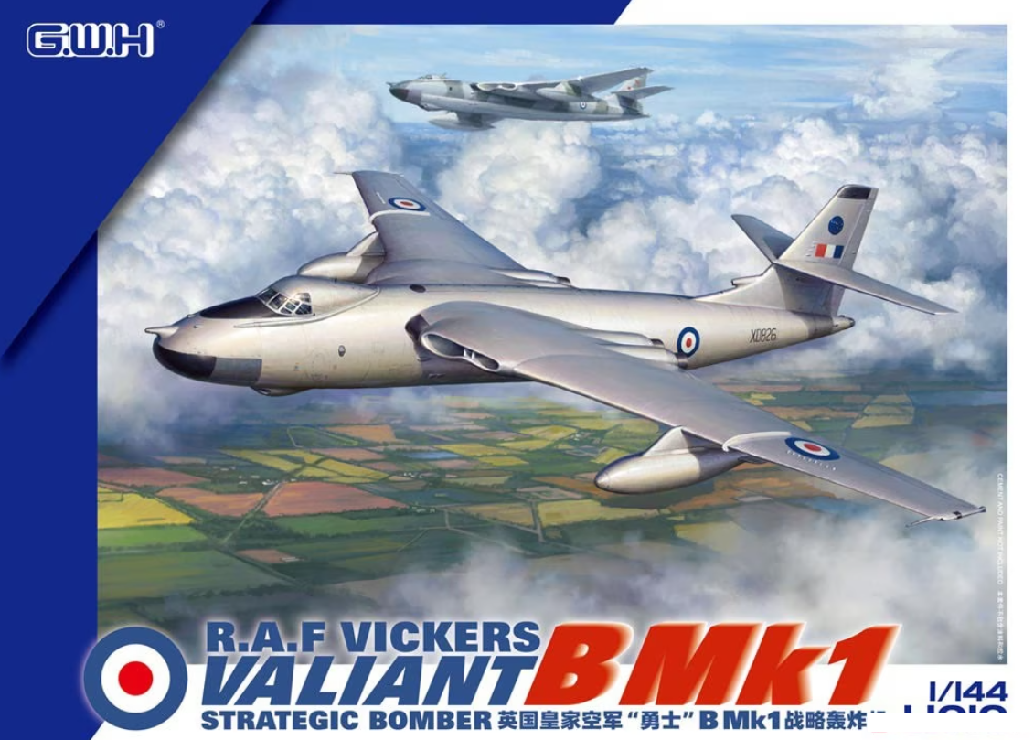 L1010 Сборная модель R.A.F Strategic Bomber VALIANT B.MK1 Great Wall