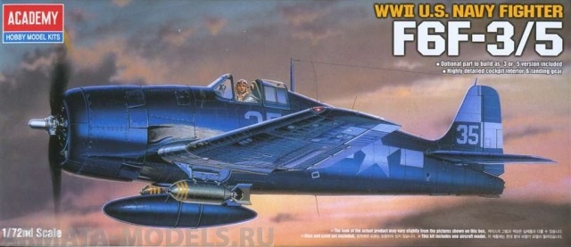 12481 Самолёт  F6F-3/5 HELLCAT  Academy
