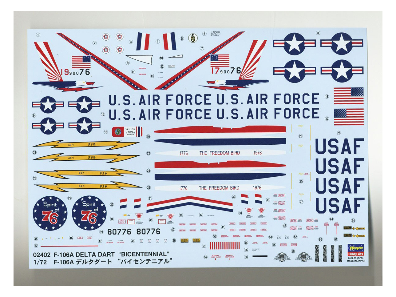 02402-Самолет F-106A BICENTENNIAL Hasegawa