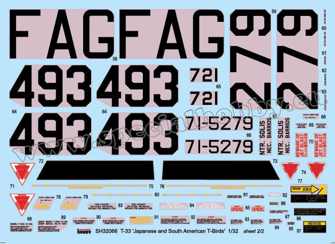 SH32066 T-33 Japanese and South American T-Birds Special Hobby