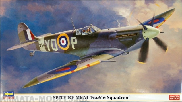 07334 Самолет SPITFIRE Mk.VI  No.616 SQUADRON Hasegawa