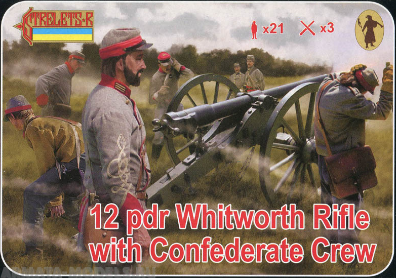 72183ST Фигуры 12 pdr Whitworth Rifle with Confederate Crew 1/72 Strelets, 1/72 Strelets