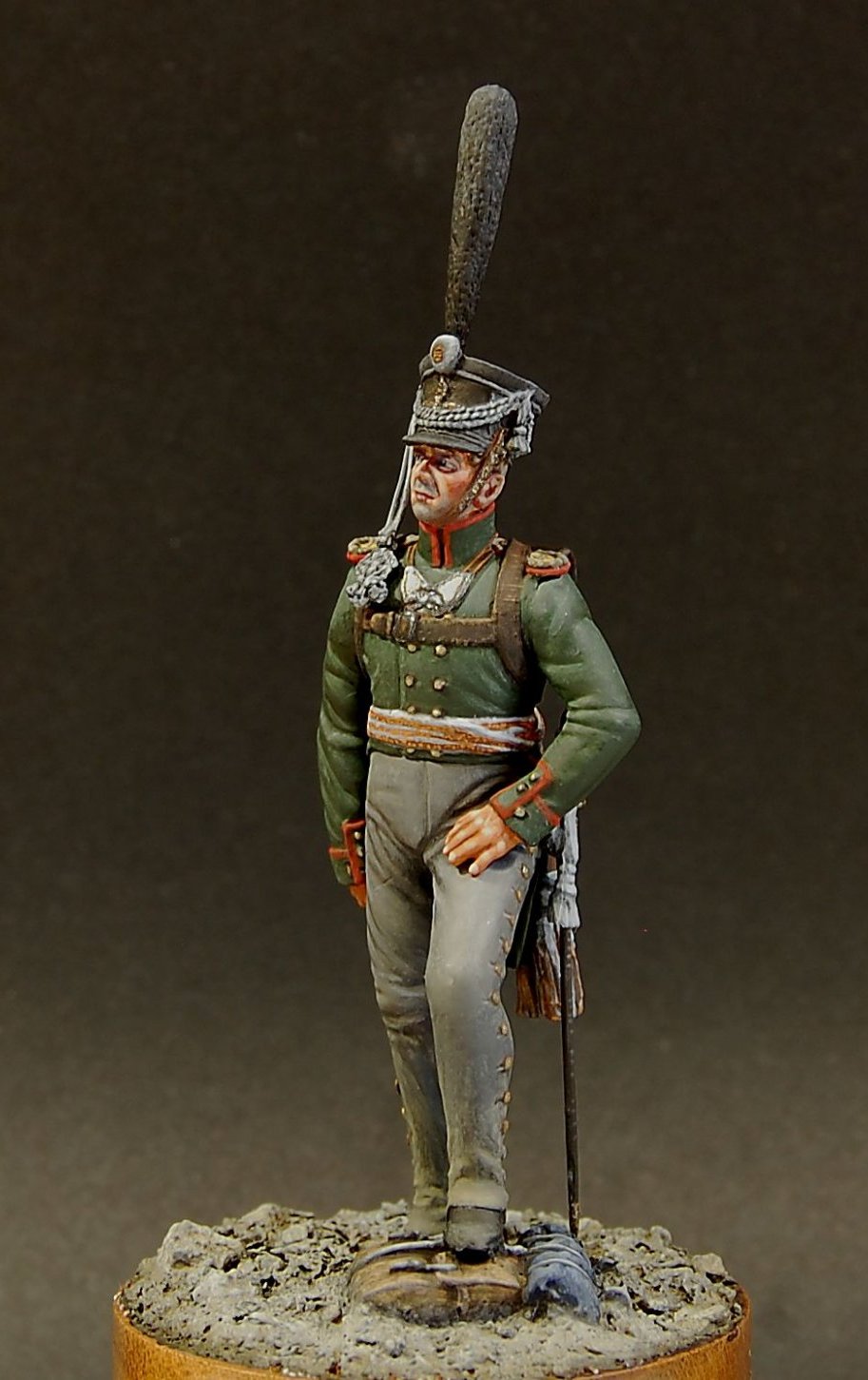 CHM-54097(M). Обер-офицер гренадерских полков и рот, Россия 1812-15 гг. 54 мм. Материал – белый металл Chronos Miniatures