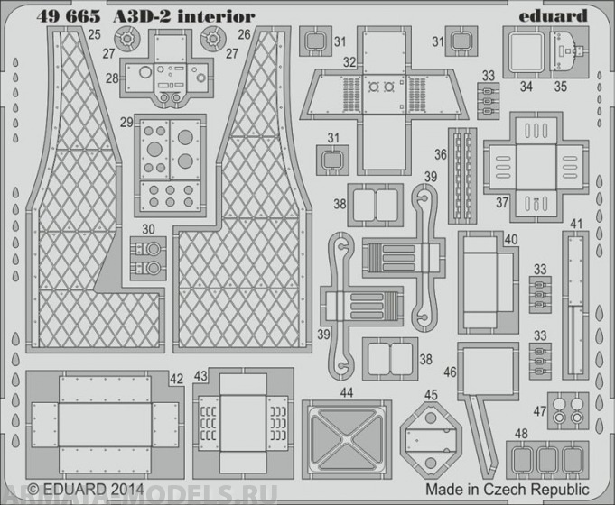 49665  Фототравление A3D-2 interior S.A. For Trumpeter kit