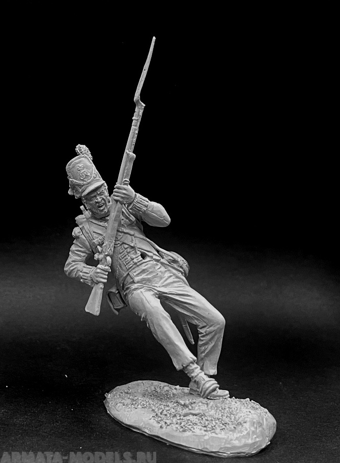 VD-54029(M). Рядовой (№1) британских пехотных полков, 1812-15 гг. Материал - белый металл. Chronos Miniatures