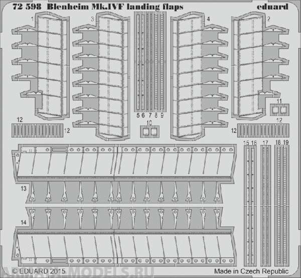 72598ED  Blenheim Mk.IVF Landing Flaps 1/72