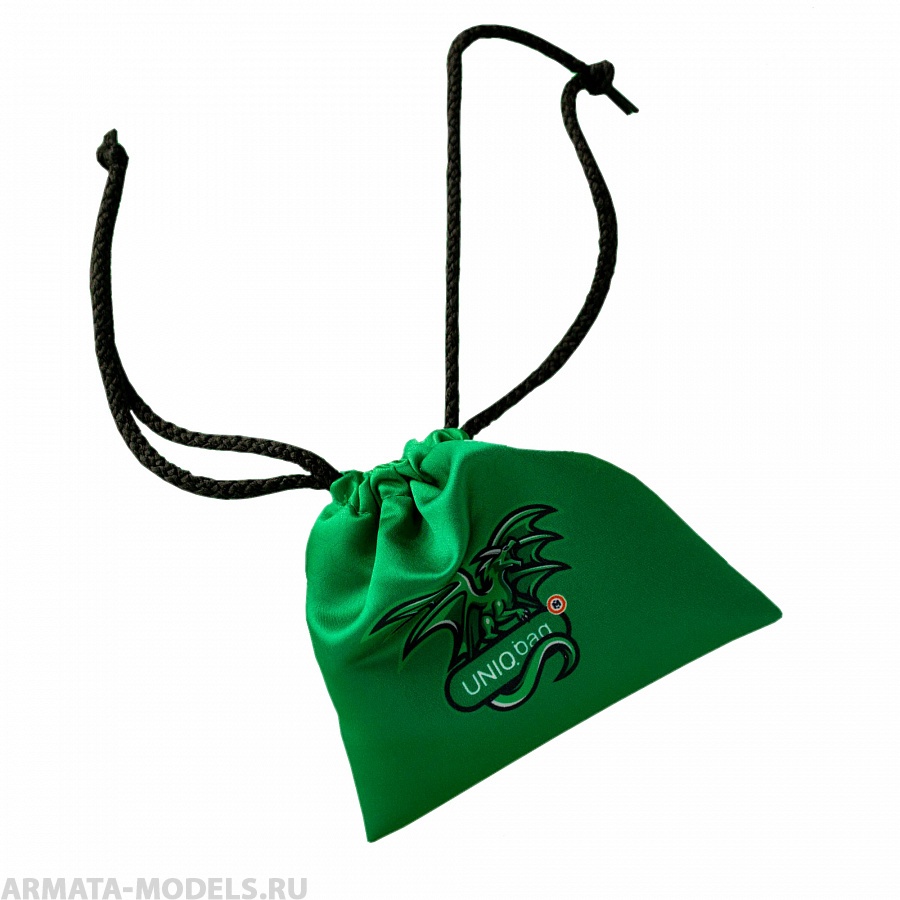 1169 Тканевый мешок с печатью (зеленый)