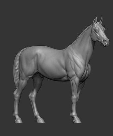 CHM-54138(Z). Животные: Лошадь №3. 54 мм. Материал - смола. Chronos Miniatures