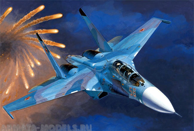 01645 Самолет  Су-27УБ  Trumpeter