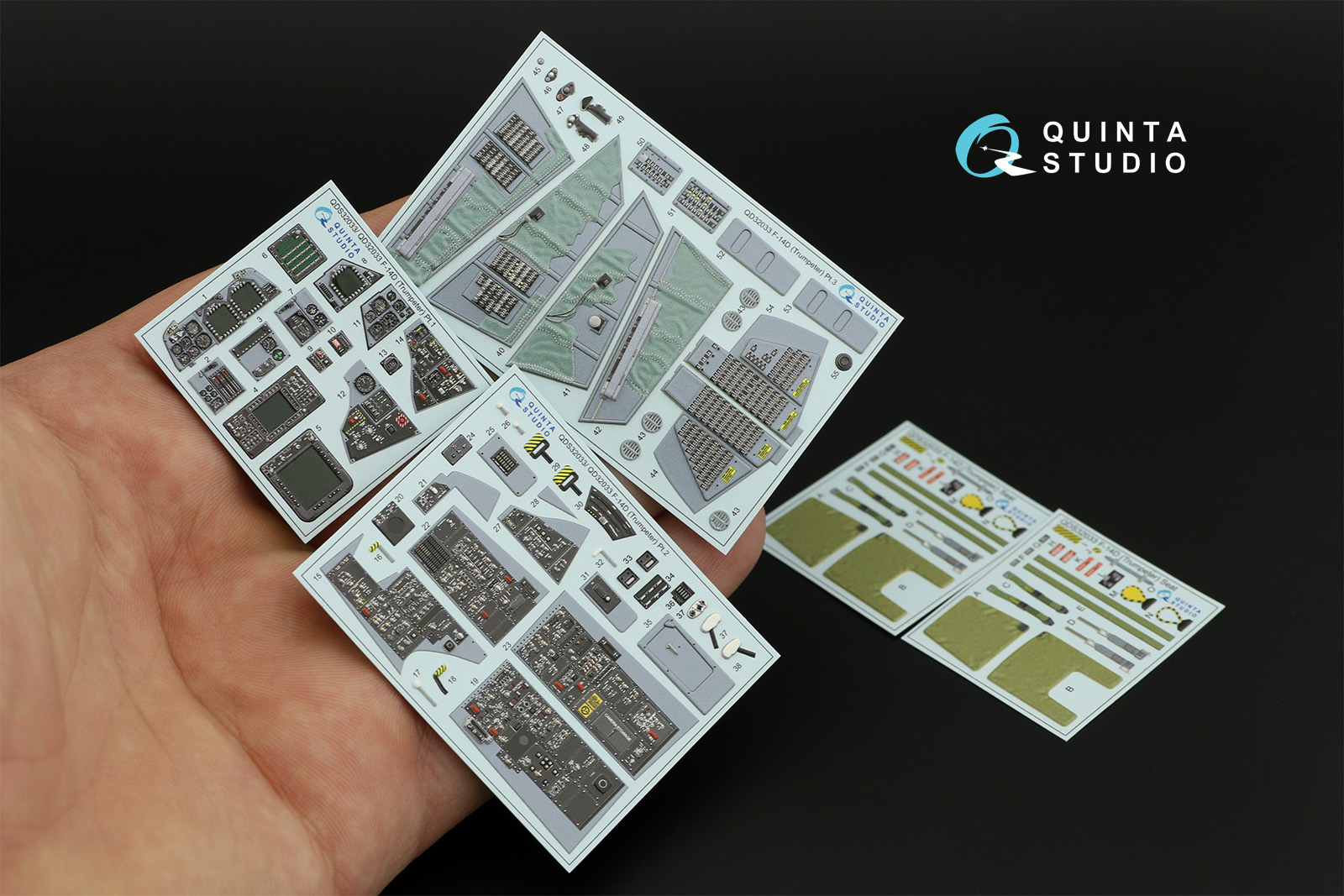 QD32033 3D Декаль интерьера кабины F-14D (Trumpeter)