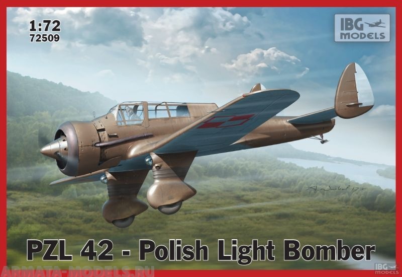 IBG72509 Самолёт PZL 42-Polish Light Bomber IBG models