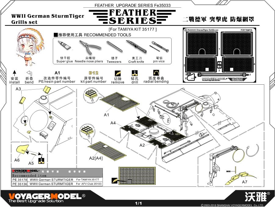 FE35033 WWII German SturmTiger Grills set