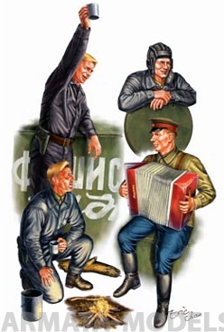 Набор фигурок 00413 Советские танкисты на отдыхе Trumpeter
