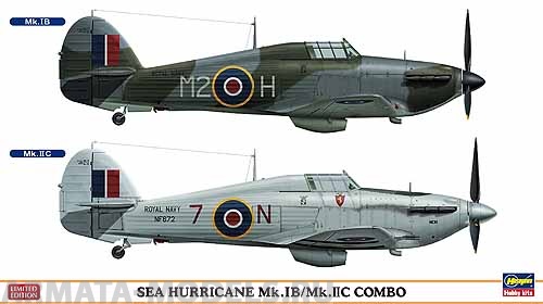 02025 Самолет  SEA HURRICANE Mk.IB/Mk.IIC COMBO (Two kits in the box) Hasegawa