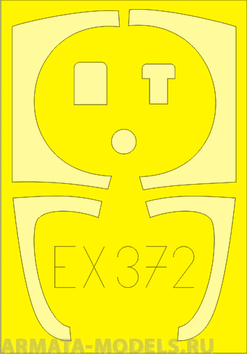 EX372ED Окрасочная маска F-5A for Kinetic 1/48