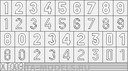 XT008ED  Окрасочная маска German Numbers Medium 1/35