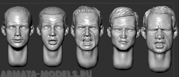 ARM356049 Головы (с волосами) №10 ARMOR35