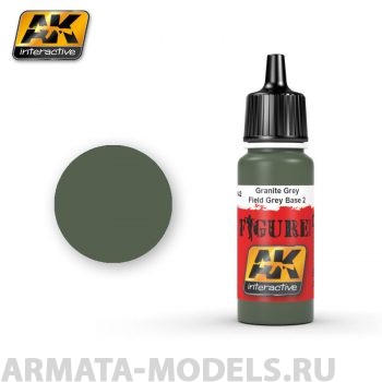 AK3142 Акриловая краска FIELD GREY BASE 2