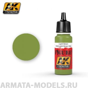 AK3024 Акриловая краска LIGHT FGREEN / M-44 LIGHT GREEN DOTS