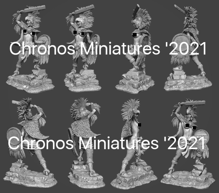 CHM-75053. Миры Фэнтези: Дочь Монтесумы. 75 мм. Материал - смола. Chronos Miniatures