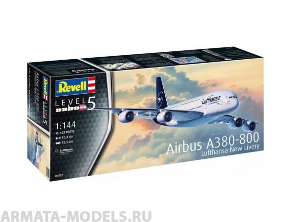 03872RE Самолет Airbus A380-800 Lufthansa New Livery Revell