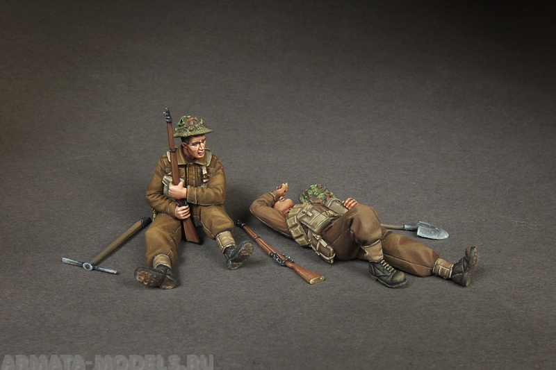 3617SOGA British infantrymans at rest. SOGA Miniatures