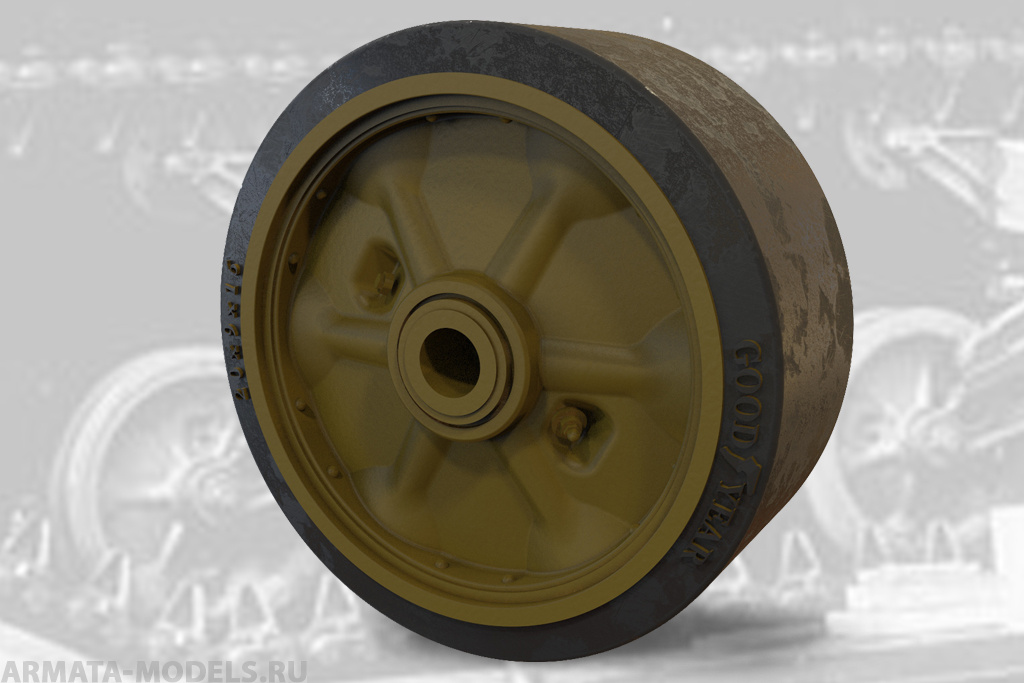 35025FURY Катки для  US tank M4 Sherman VVSS Stamped Spoke roadwheels (C85163) set