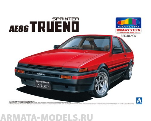05315 Toyota AE86 Trueno '83 Red/Black Aoshima