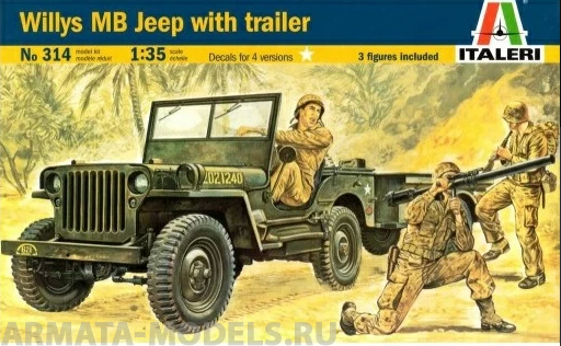 314ИТ Автомобиль Willys MB Jeep Italeri