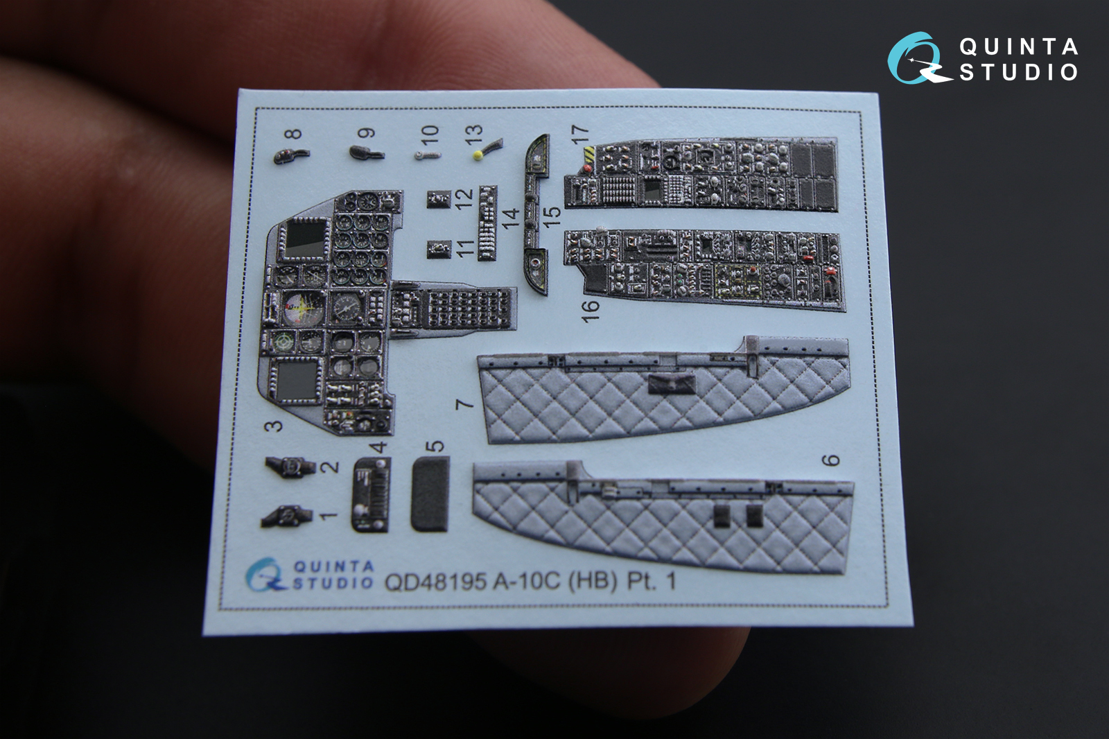 QD48195 3D Декаль интерьера кабины A-10C (for conversion from Hobby Boss kit)