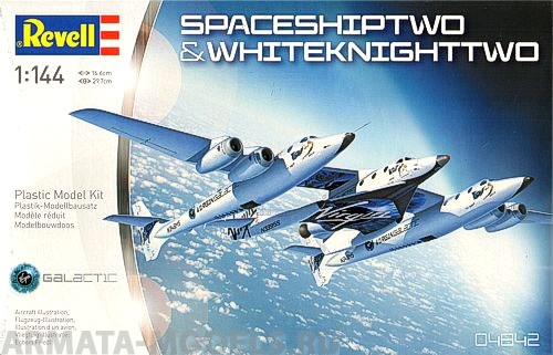 04842 Суборбитальный космический корабль «SpaceShipTwo» и реактивный самолет Carrier White Knight Two Revell