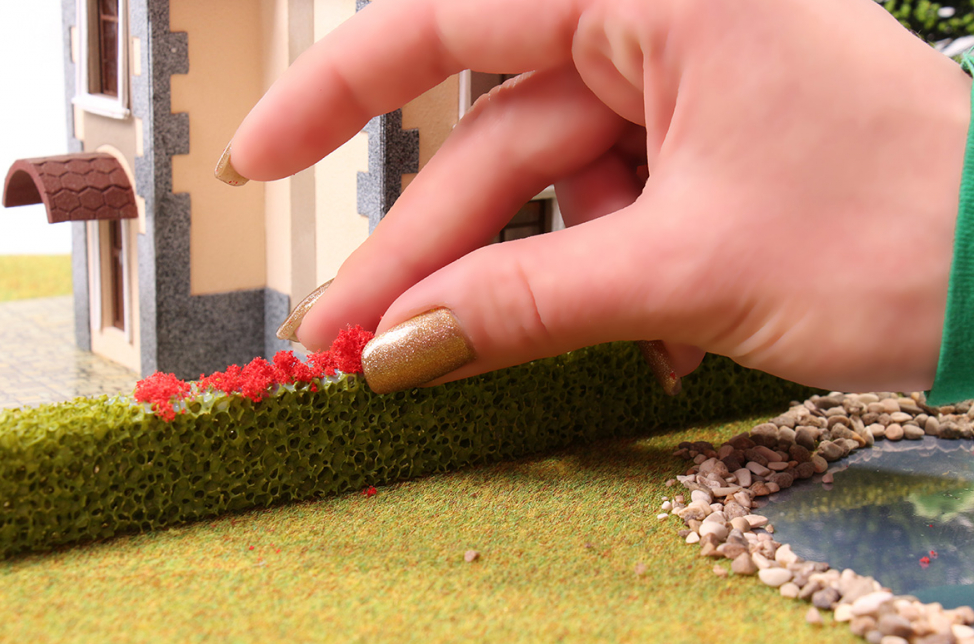 004ppc002 Фолиаж для имитации цветов. Красные цветы 50 мл.