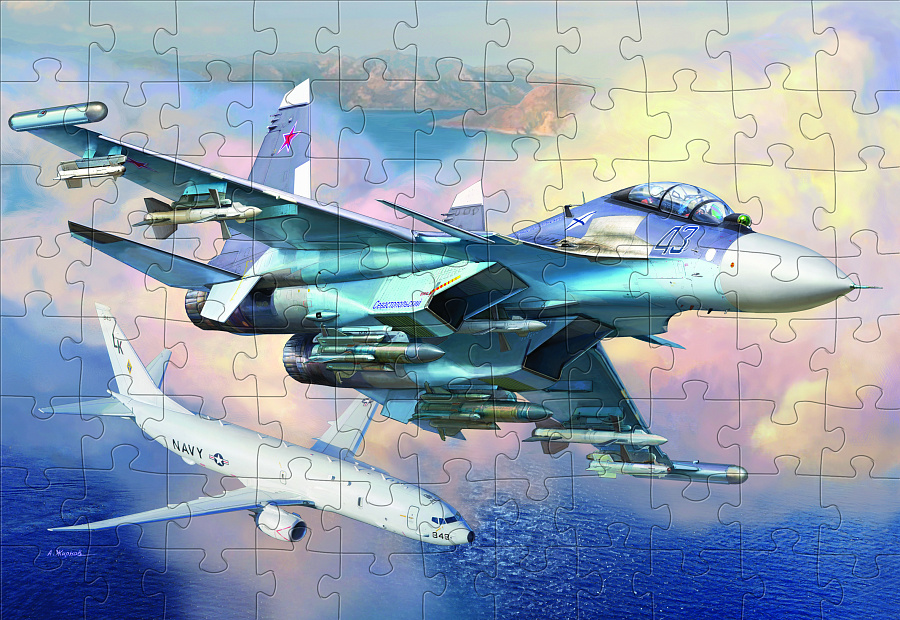 55010 Пазлы "Российский истребитель "Су-30СМ" (7314)