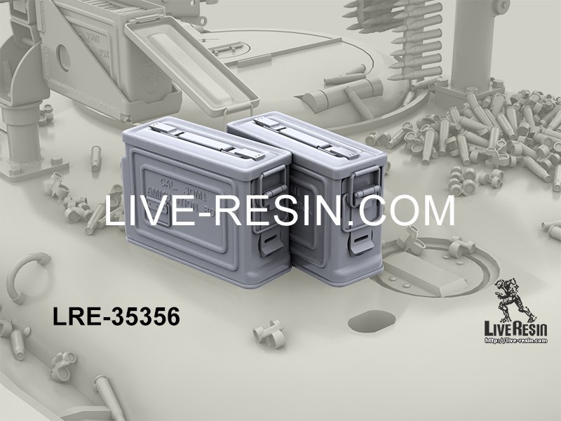 LRE35356 Ящики с лентой для пулемета .30 М1919А1 Браунинг на период Второй Мировой войны, улучшенная детализация, открытые 