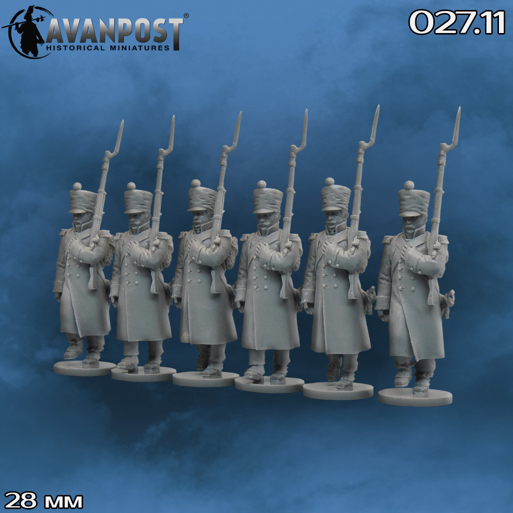 027.11АП Французская линейная пехота: элитная рота (в шинелях) Аванпост