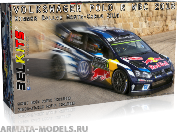 BEL011 Сборная модель автомобиля VW POLO MONTE CARLO 2016 Belkits